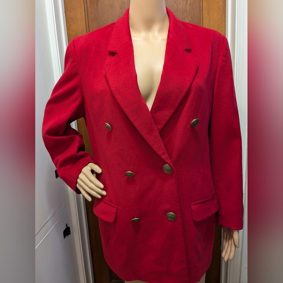 Saks Fifth Avenue Red Cashmere Blazer - Picture 11 of 14